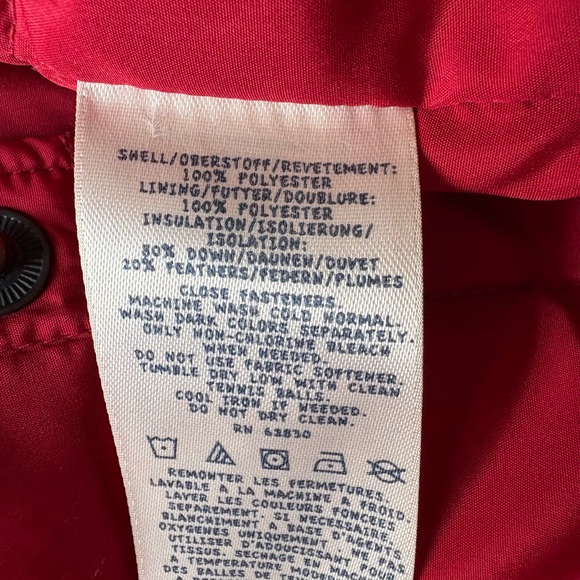 Lands End Kids Youth Red Quilted Down & Feathers Filled Puffer Vest - Picture 7 of 7